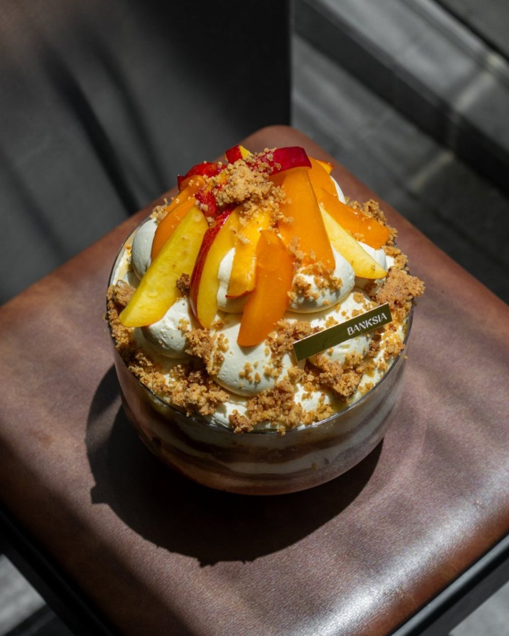 Banksia Bakehouse Nectarine and Butter Crumb Trifle