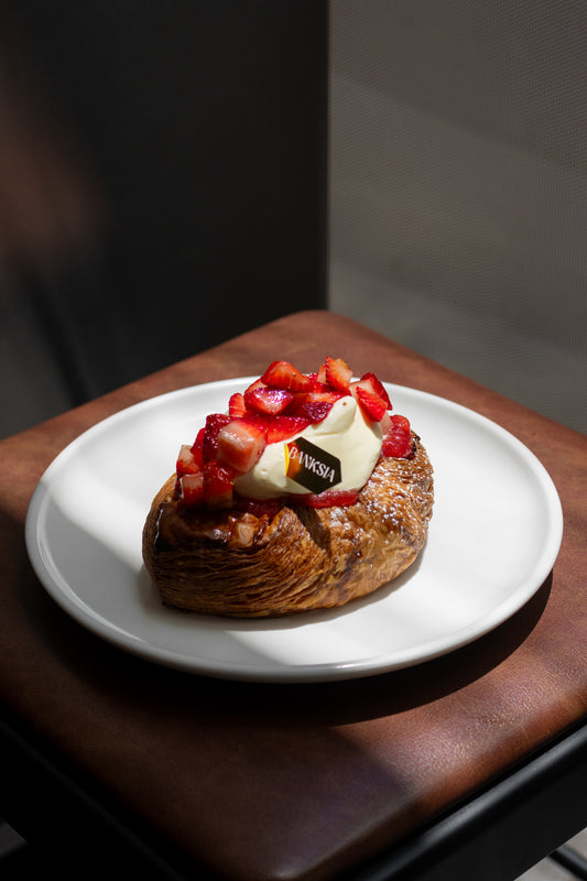 Strawberry, Peanut and Rosemary Cream Danish