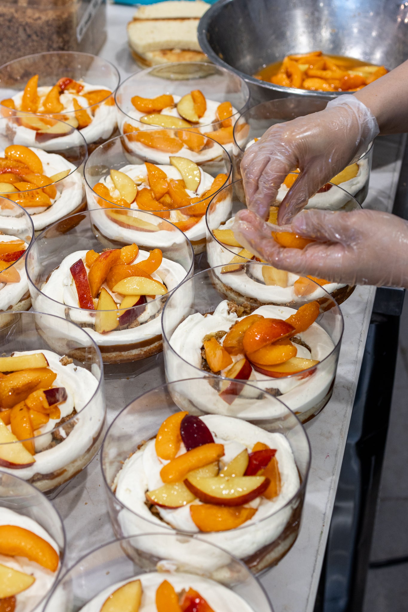 Nectarine & Butter Crumble Trifle (GF)